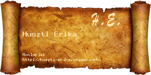 Huszti Erika névjegykártya